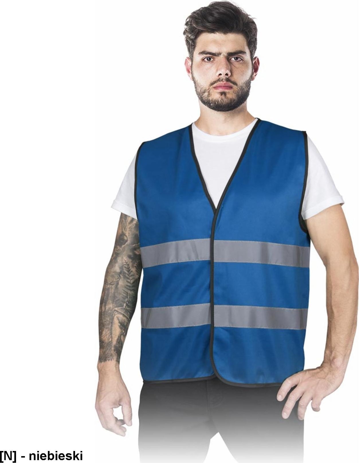 Reis KOS-COLOR - Kamizelka ostrzegawcza niebieska , biała , czarna , czerwona , granatowa , zielona - granatowy 3XL