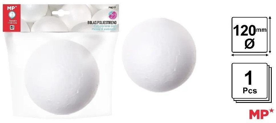 Kulka styropianowa do zdobienia 120mm