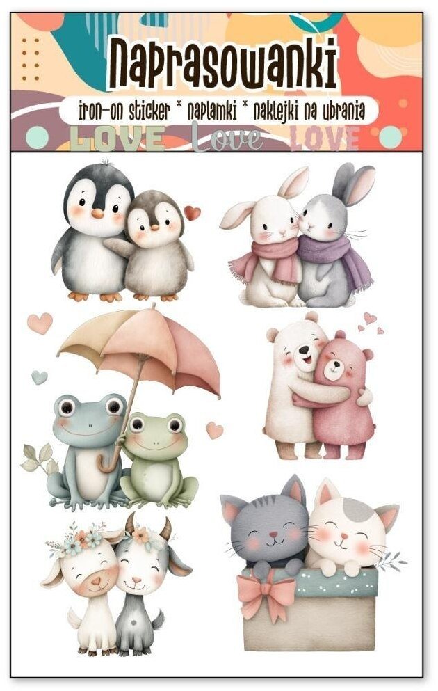 Naprasowanki Termo Naklejki na Ubrania Miłość