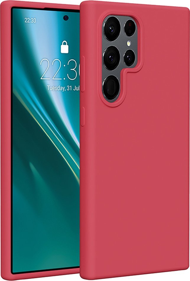 Etteri Nakładka Etteri Silicone Case do Samsung Galaxy S24 Ultra malinowa