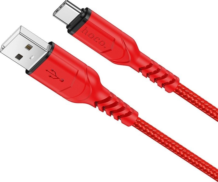 Kabel USB Hoco USB-A - USB-C 1 m Czerwony (6931474744937)