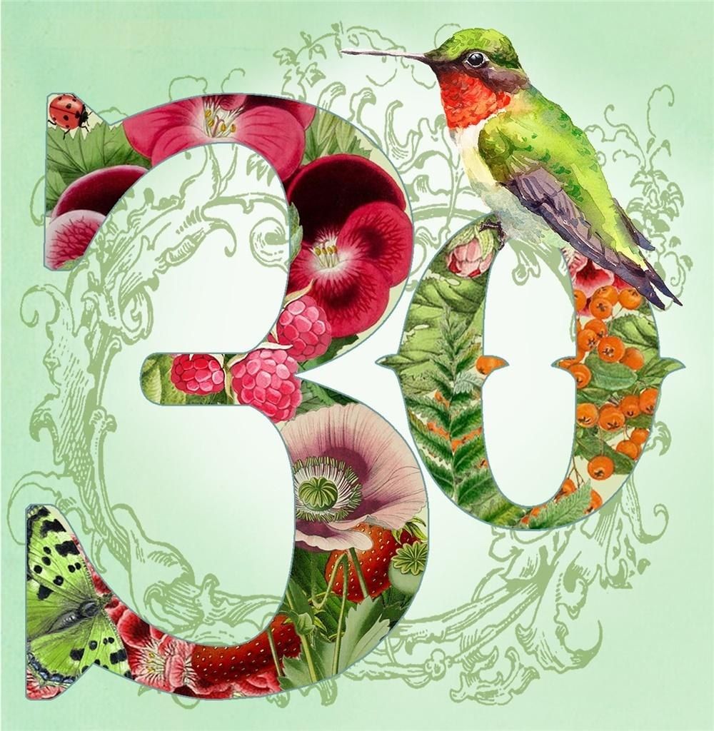 Madame Treacle Karnet kwadrat z kopertą Urodziny 30