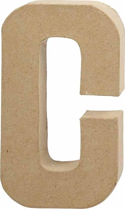 Creativ Company Litera C z papier-mache H: 20,5 cm