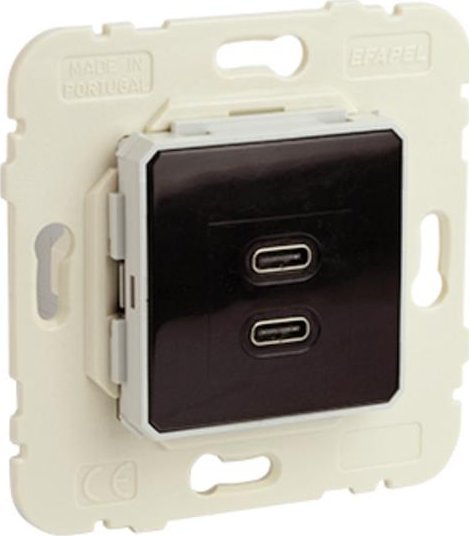 Efapel Efapel Logus90 gniazdo podwójne usb typ C 21382