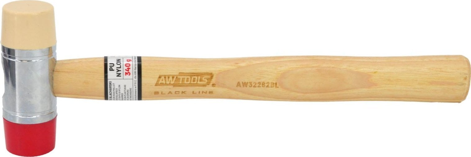 AWTools AWTOOLS MŁOTEK BLACHARSKI TRZONEK DREWNIANY 315mm 340g BLACK LINE