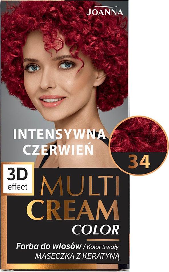 Joanna Multi Cream Color Farba nr 34 Intensywna Czerwień