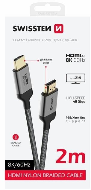 Kabel Swissten HDMI to HDMI 8K Cable 2m