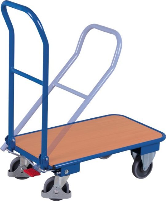 Variofit Wózek ze składaną poręczą 815x450x940 wys. - nośność 150 kg (kolor: niebieski)