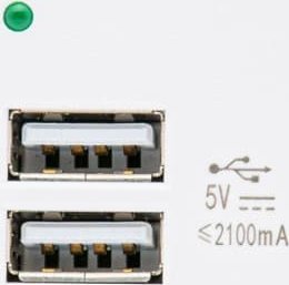 Maclean Gniazdo USBx2 z ładowarką Maclean, podwójne, 2.1A fast charge, białe, MCE728W