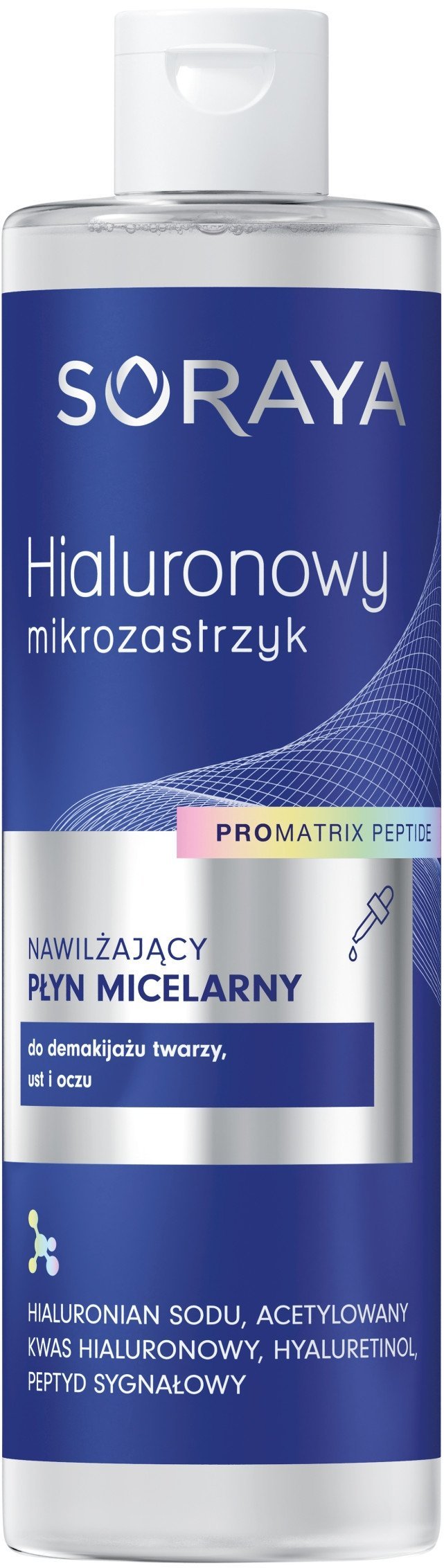 SORAYA Hialuronowy mikrozastrzyk Nawilżający płyn micelarny 400 ml