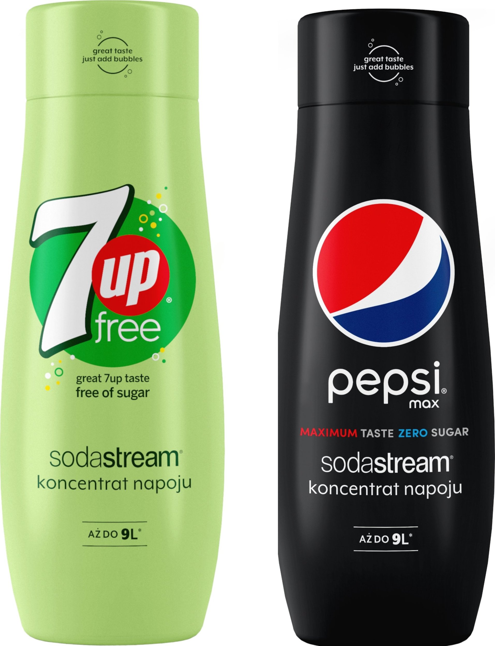 Zestaw 2 koncentratów SodaStream 7UpFREE+Pepsi Max