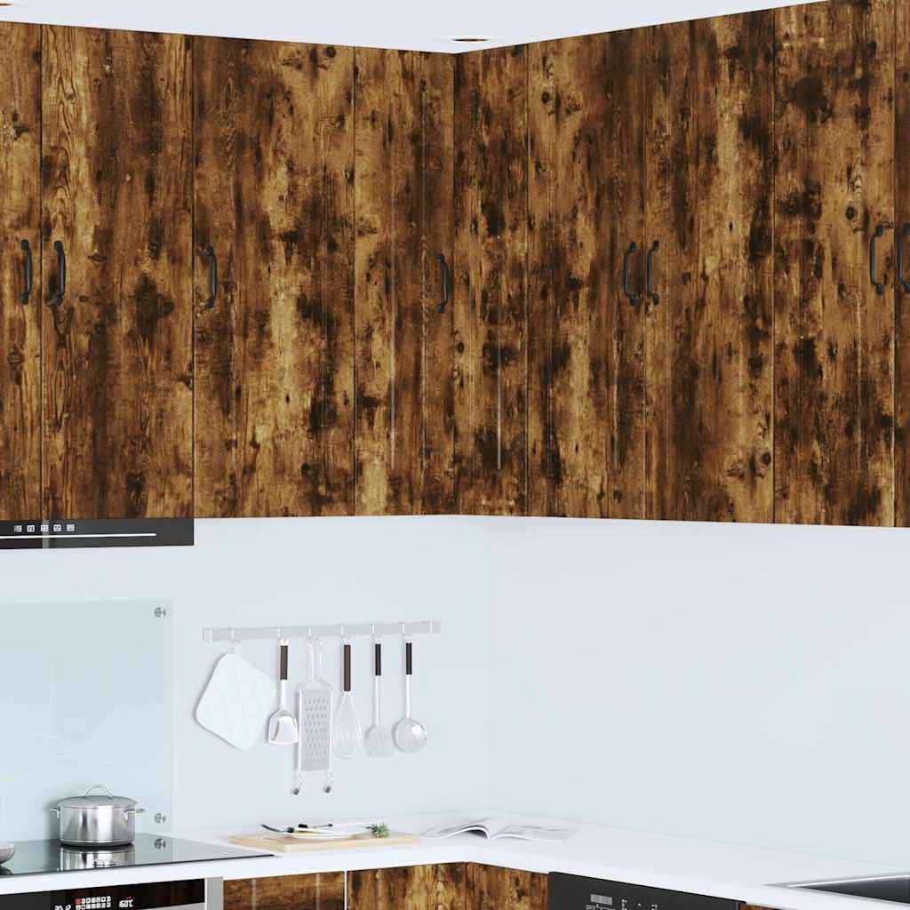 vidaXL Szafka kuchenna wisząca z półką Dąb wędzony 57 x 57 x 100 cm