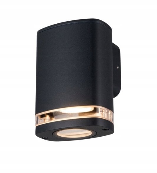 Kinkiet Kanlux Oprawa elewacyjny ZEVI W EL 1GU10 B 1xmax 10W IP54 podwójny dławik kinkiet czarny 38884