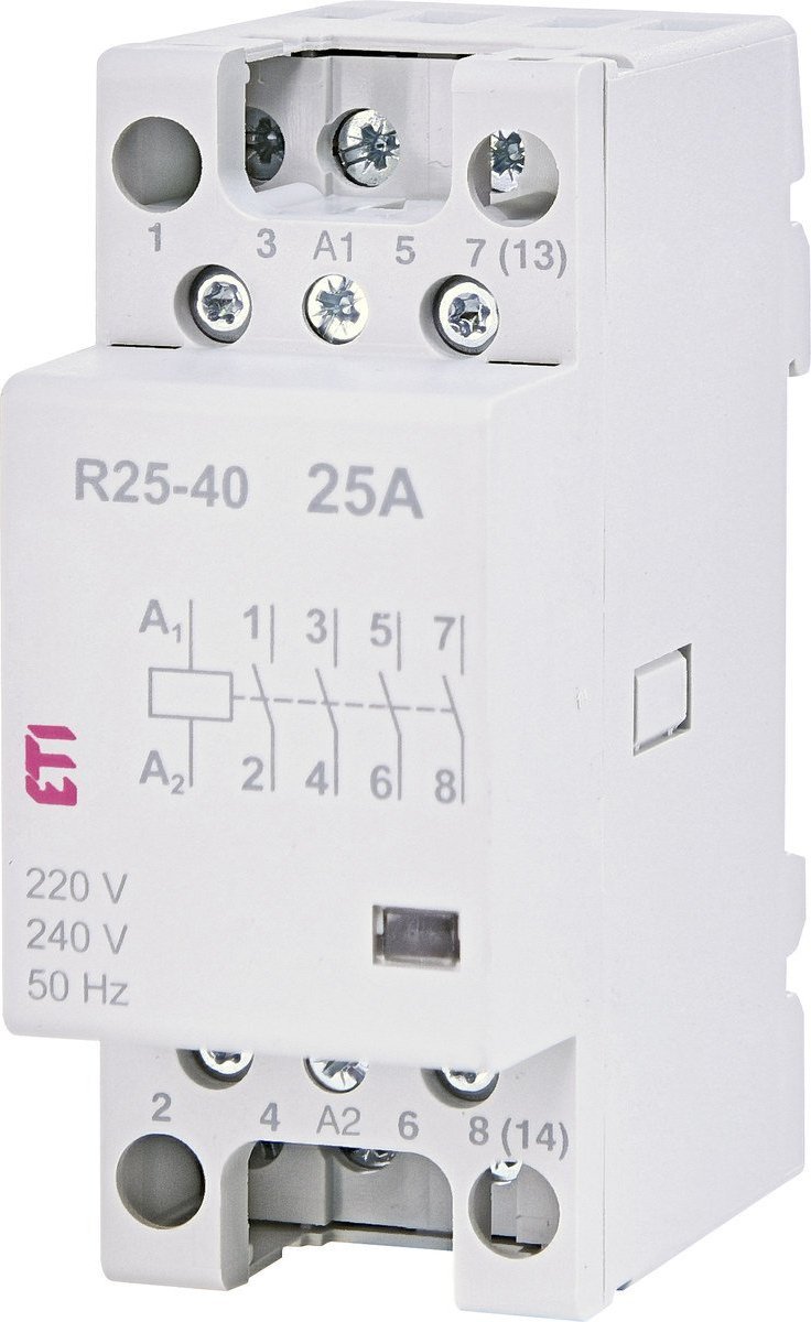 ETI Stycznik modułowy 25A 4 styki zwierne (2 moduły 4-biegunowy) R 25-40 230V