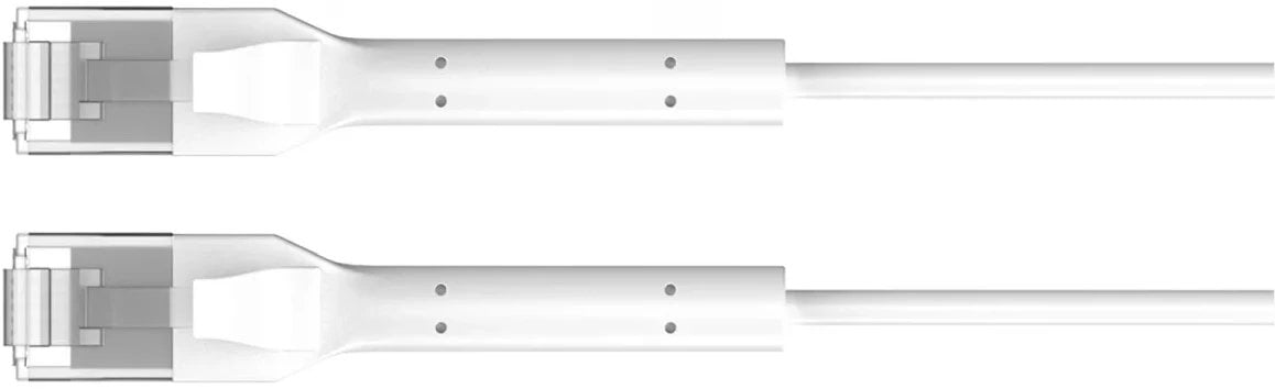 Extralink Kat.6A U/Ftp 1M 1Gbps Biały | Patchcord Lan | Miedź Kabel Sieciowy Skrętka, Łamana Końcówka