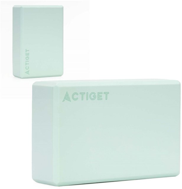 Kostka do jogi piankowa EVA 23x15x7,5 cm klocek blok do ćwiczeń pilates stretching miętowy UNIWERSALNY