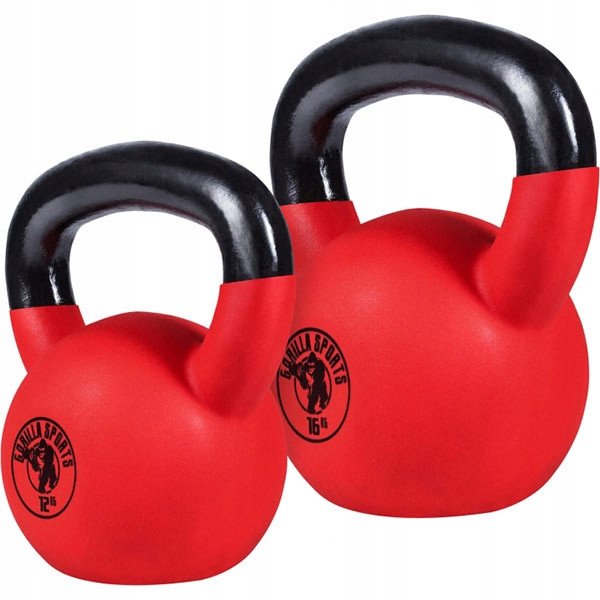 Zestaw kettlebelli winyl 12kg, 16kg