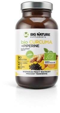 BIG NATURE_Curcuma Ginger Piperine suplement diety 90 tabletek