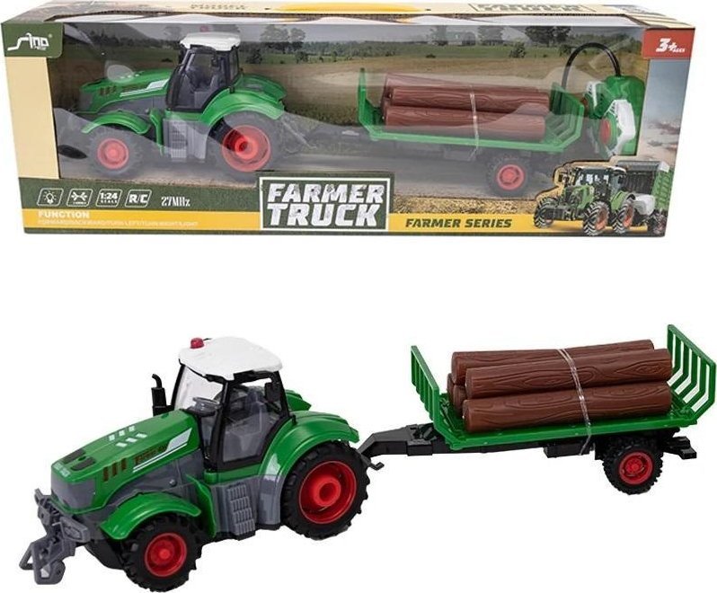 Traktor R/C z przyczep? do przewo?enia drewna 1:24