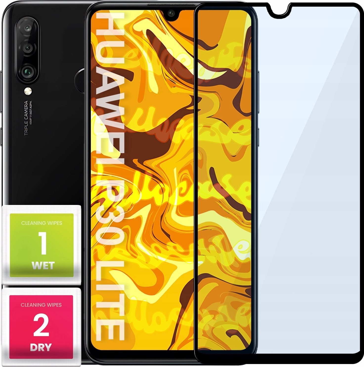 Hello Case SZKŁO HARTOWANE DO HUAWEI P30 LITE PEŁNE NA CAŁY EKRAN SZKIEŁKO OCHRONNE 5D