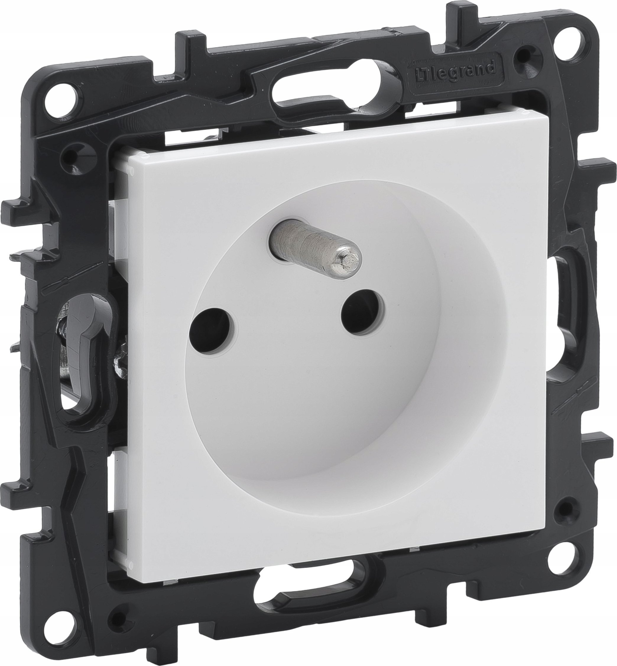 Legrand Gniazdo zasilające 2P+Z bez przesłony białe (863131)