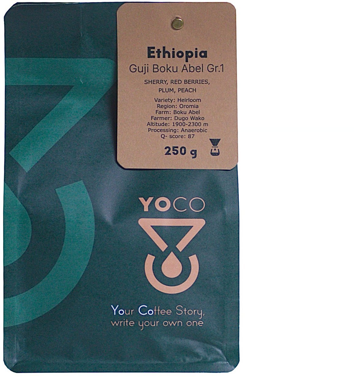 Kawa ziarnista YoCo Kawa ziarnista Coffee Ethiopia Boku Abel Gr.1 Filtr 250g