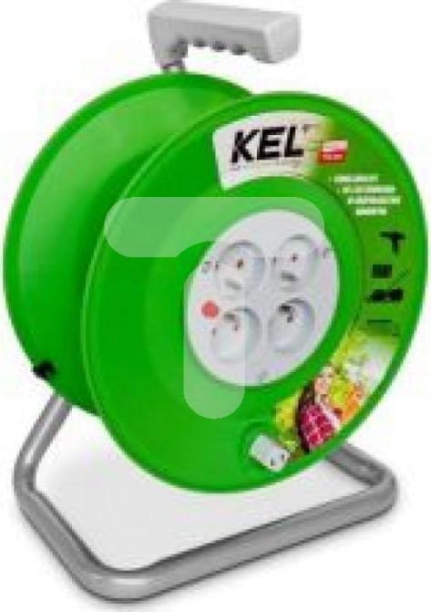 KEL Nawijak bębnowy 4-gniazdowy z/u IP20 /max 50m 3x1,5/ W-97082