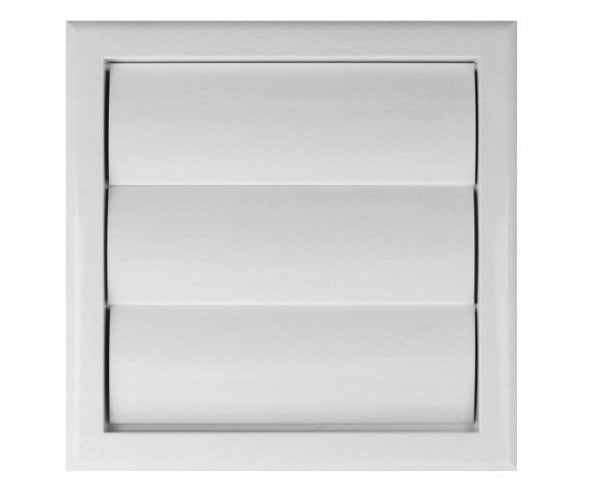 Wylot ścienny żaluzjowy 154x154mm fi 100mm biały MW100AZK