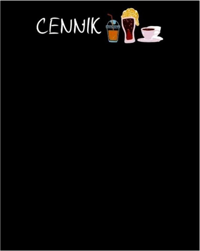 StudioCen Cennik kredowy na napoje 49,5x39,5cm
