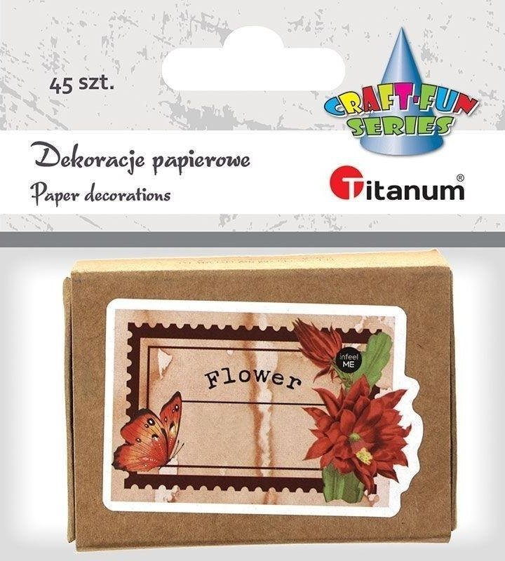 Titanum Dekoracje kartonowe notatki w pudełku 45szt
