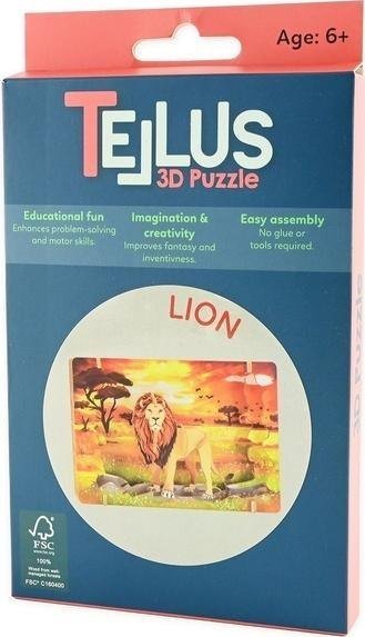 Drewniany rozkładany teatrzyk 3D - Lew