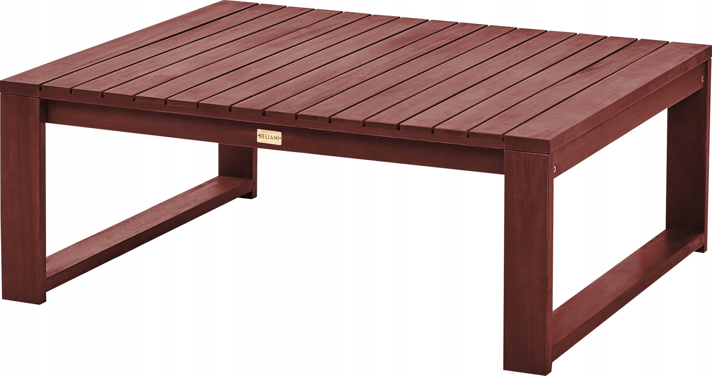 Beliani Stół ogrodowy 90 x 75 Bordowy TIMOR