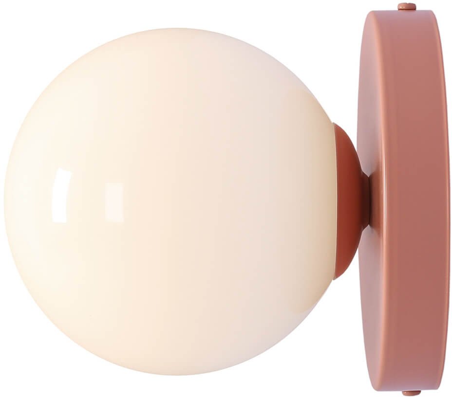 Ścienna lampa kulista BALL 1126C11_S Aldex ball szklana różowa biała
