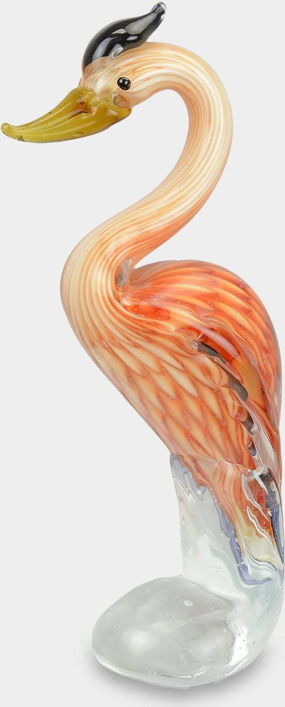 rzezbyzbrazu Figura Szklana w Stylu Murano Czapla Koralowa