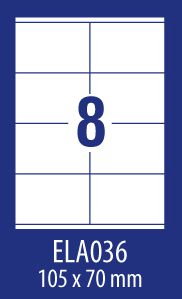 Avery Zweckform ETYK.ZF ECONOMY 105X70MM 036 100ARK. ETYKIETA E100 ELA036 - ELA036