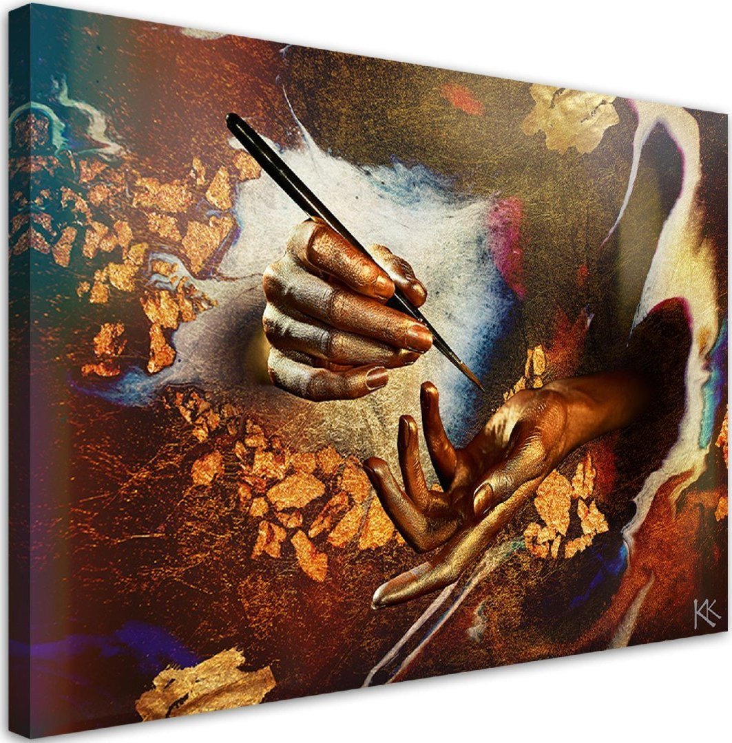 Feeby Obraz na płótnie, Ręce ze złota - 120x80