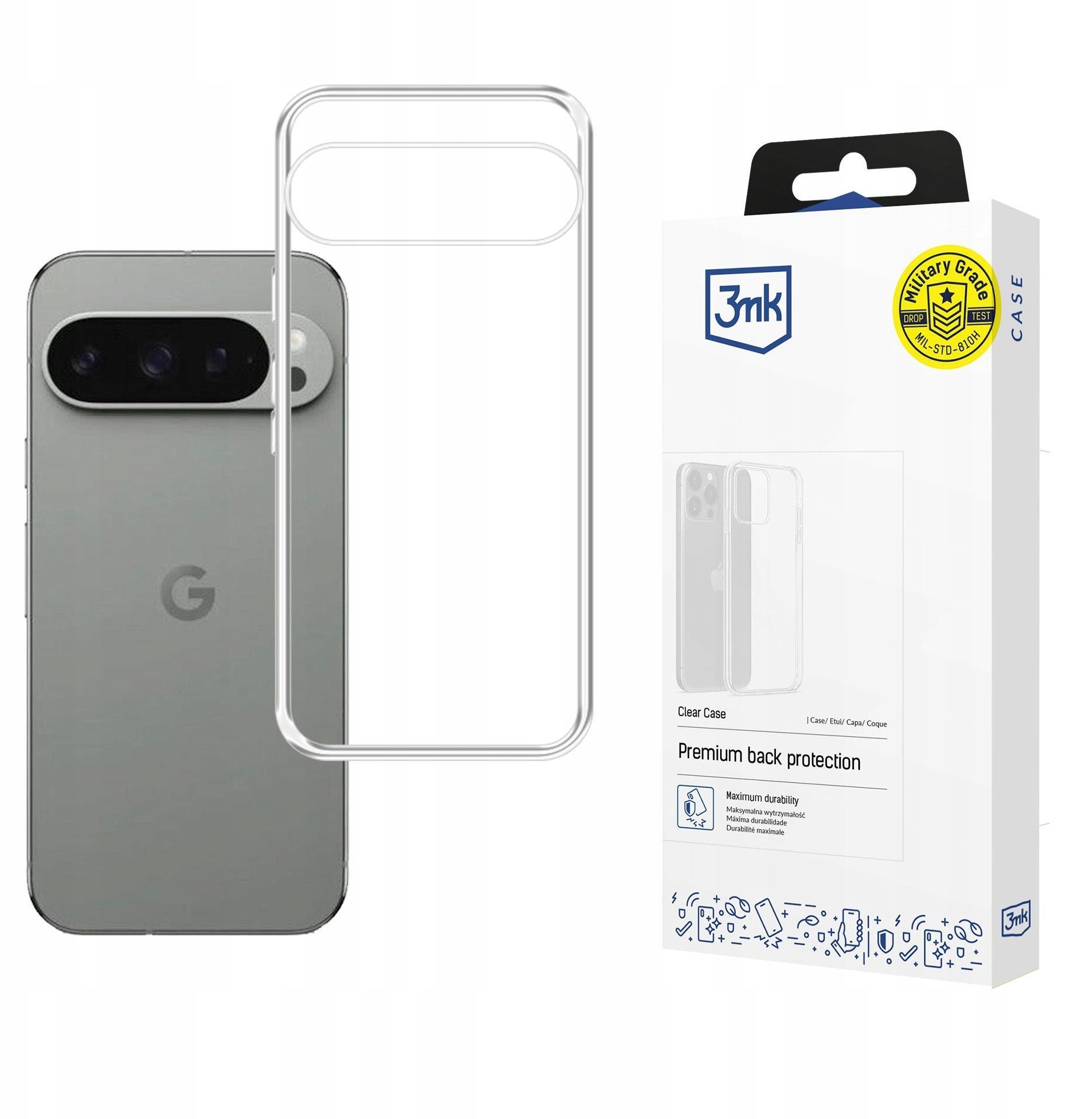 Google Pixel 10/Google Pixel 10 Pro - 3mk Clear Case