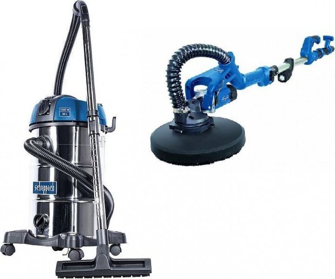 Odkurzacz przemysłowy Scheppach ZESTAW ODKURZACZ ASP30PLUS+FILTR HEPA+SZLIFIERKA DS930 (1 KPL)