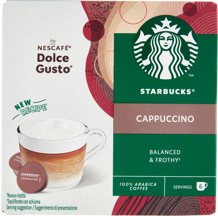 Starbucks Kawa w kapsułkachdo Dolce Gusto Cappuccino 120g (12 kapsułek) -