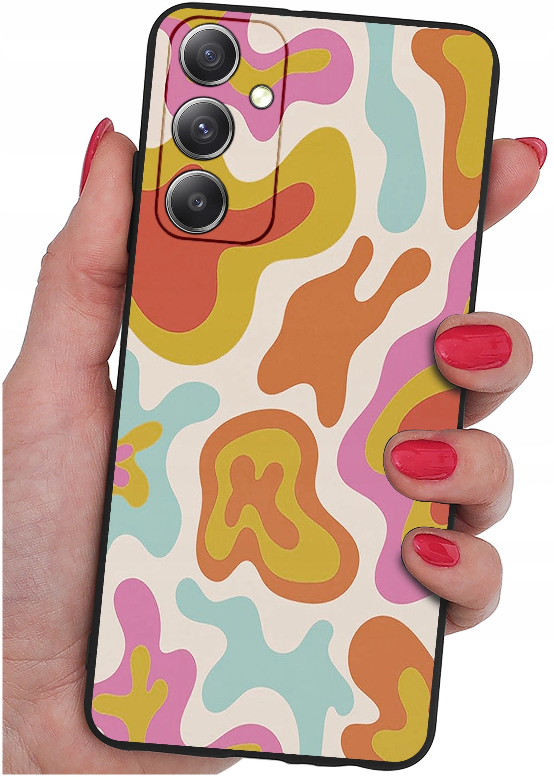 ETUI do Samsung Galaxy M23 5G WZORY |SILIKONOWE MATT CASE + SZKŁO 9H