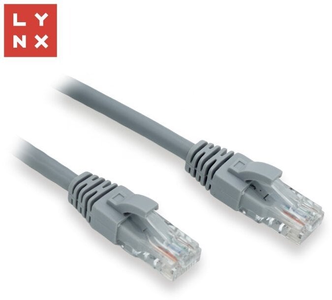 LYNX UTP patch kabel Cat6, PVC, 2m, šedý