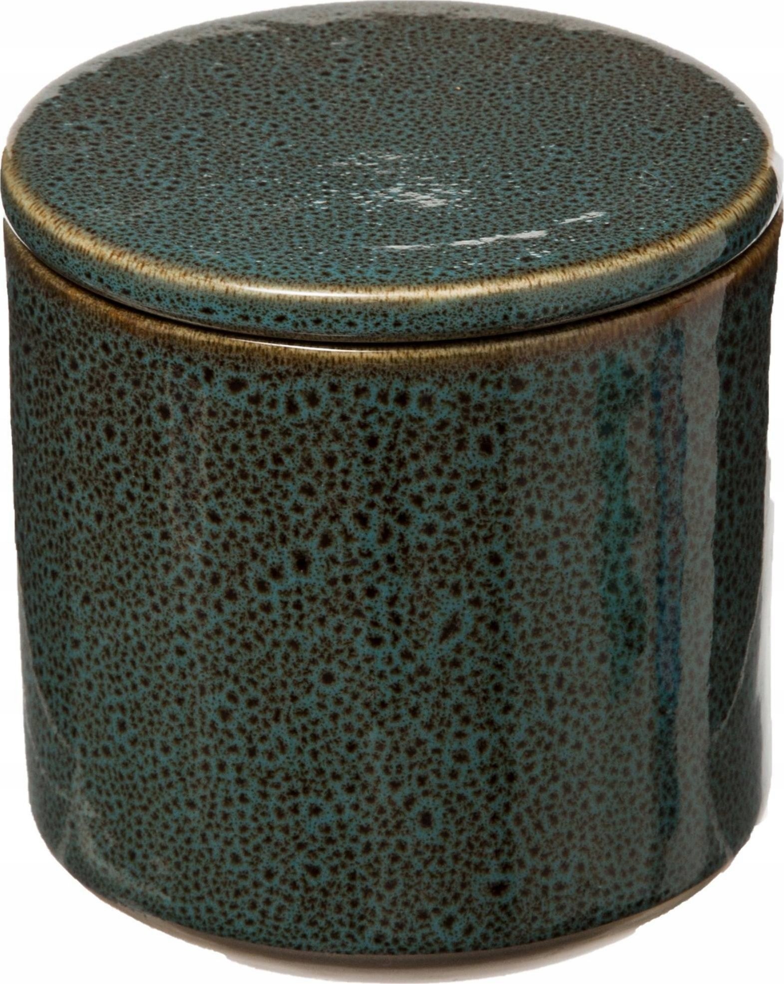 5five Pojemnik na waciki GREEN HARMONY* Ø 10 cm, ceramika, zielony