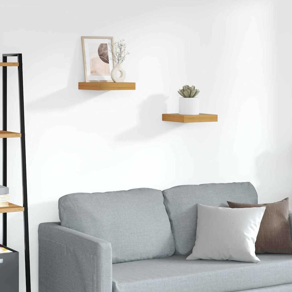 vidaXL Półki ścienne z przechowywaniem 2 pcs Brązowy 23 x 23,5 x 4 cm