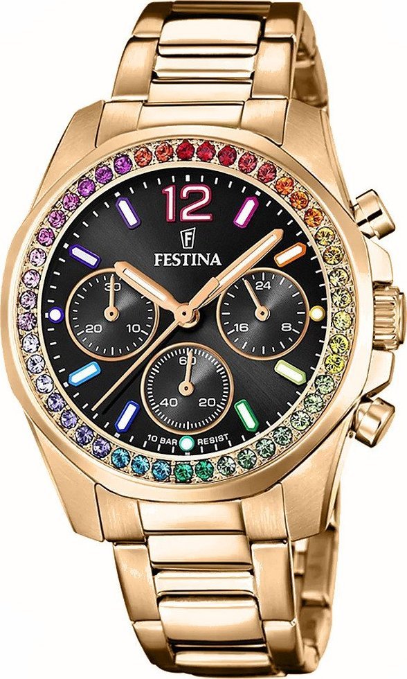 Zegarek Festina Zegarek damski Festina F20639-3 różowe złoto