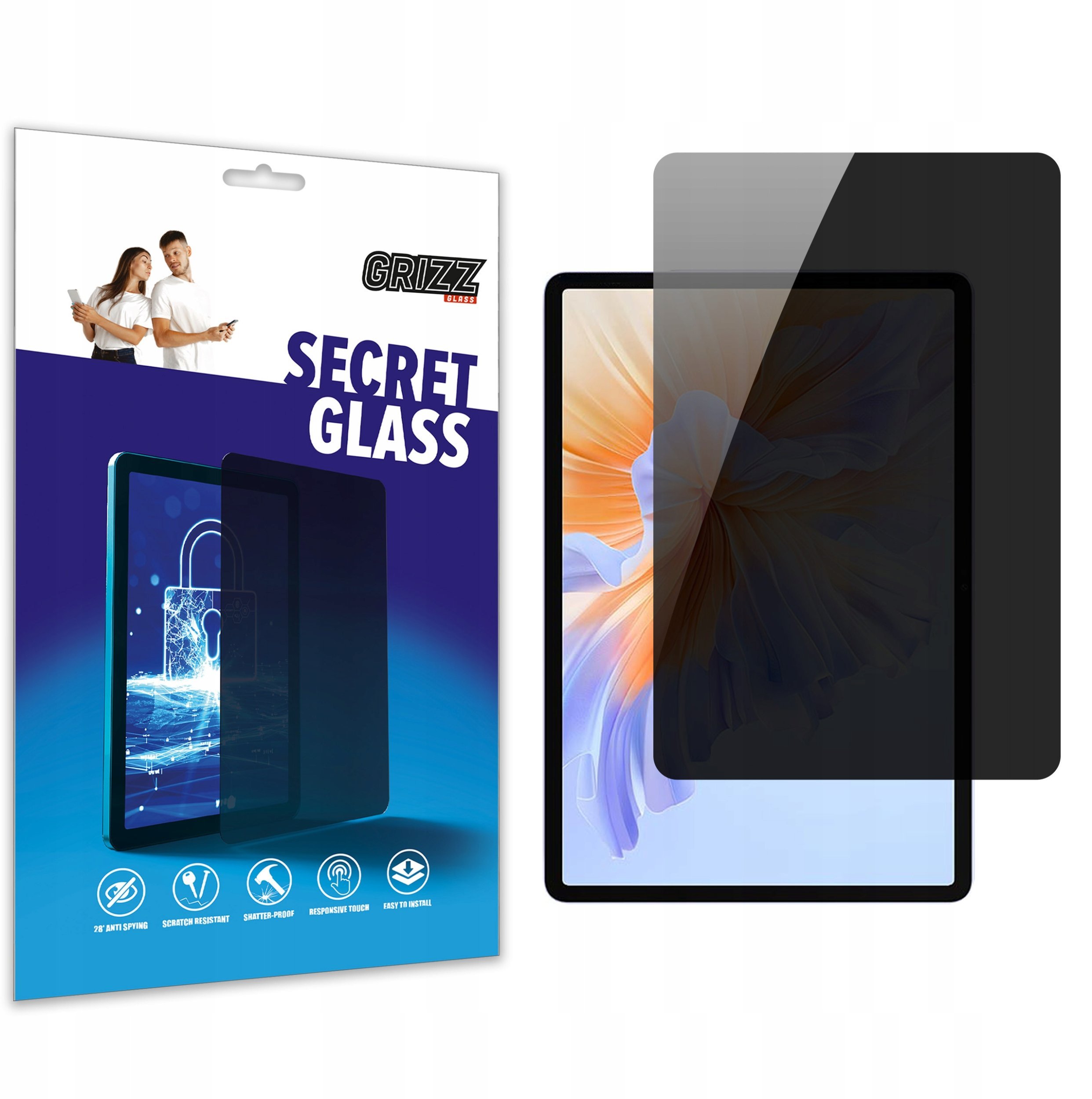 Szkło prywatyzujące GrizzGlass SecretGlass do Honor Pad V9