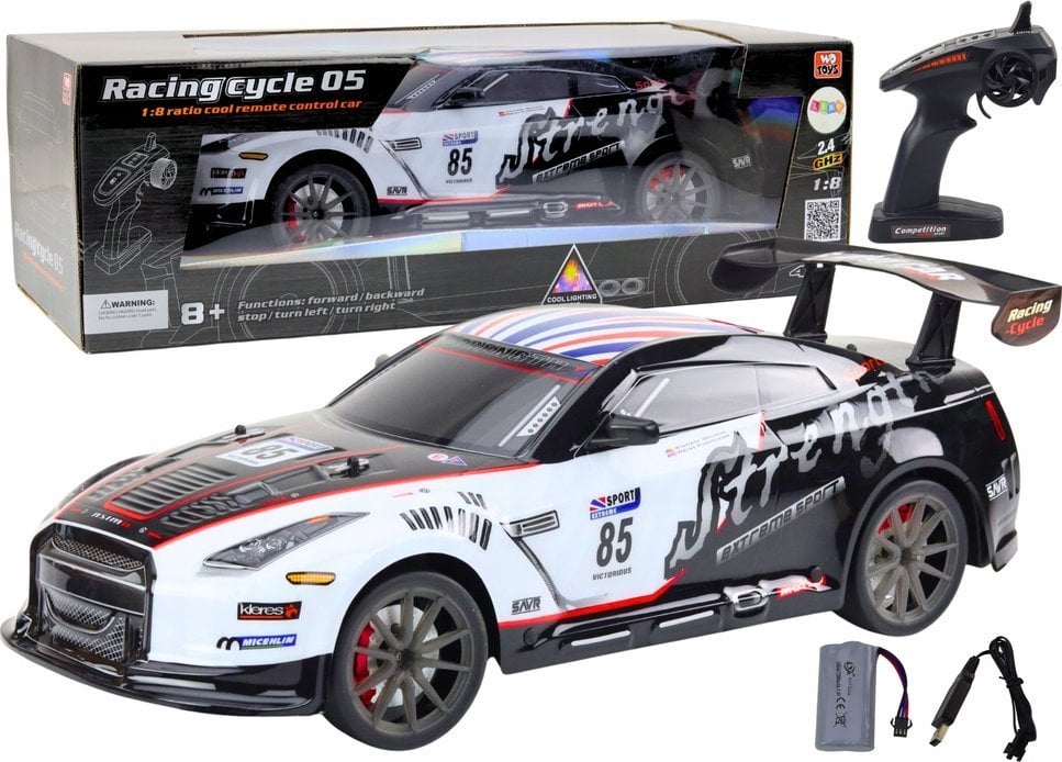 LeanToys Duże Auto Sportowe Zdalnie Sterowane RC 1:8 Światła Dźwięki