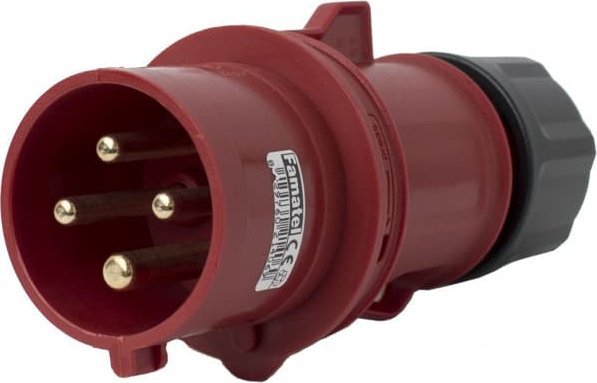 FAMATEL Wtyczka przenośna 32A 4P 400V czerwona IP44 SpeedPRO 13302