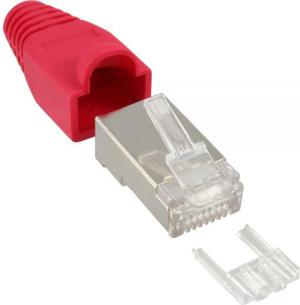 InLine Wtyczka RJ45, czerwony 10 szt (74510R)