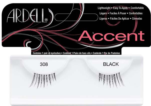 Ardell Accent 308 1 para sztucznych rzęs Czarne