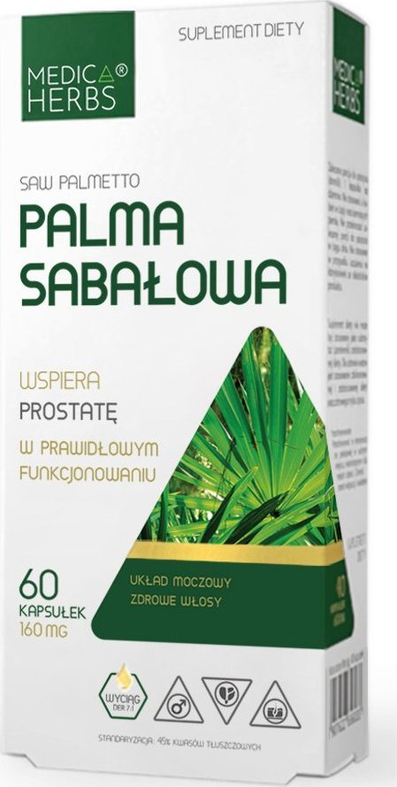 Medica Herbs Medica Herbs Palma Sabałowa (Saw Palmetto) 60 kapsułek - WYSYŁAMY W 24H!
